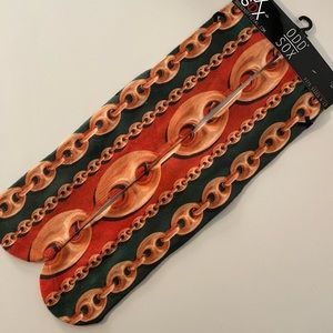 Gold Link Crew Socks